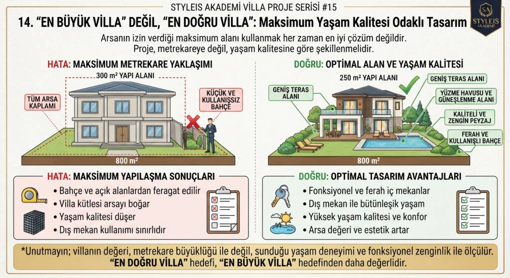 Arsanın izin verdiği maksimum alanı kullanmak