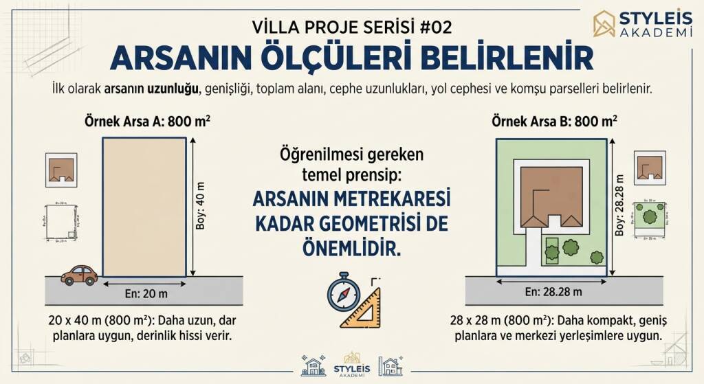 Arsanın metrekaresi kadar geometrisi de önemlidir