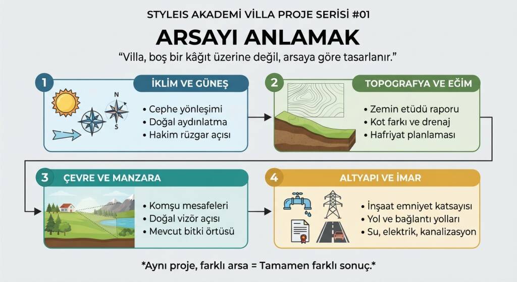 Villa, arsaya göre tasarlanır