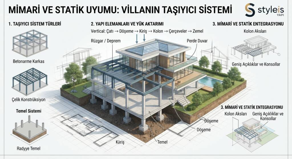 Bir villanın estetik tasarımı ve fonksiyonel kurgusu