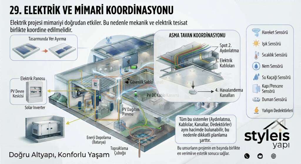 Elektrik projesi mimariyi doğrudan etkiler