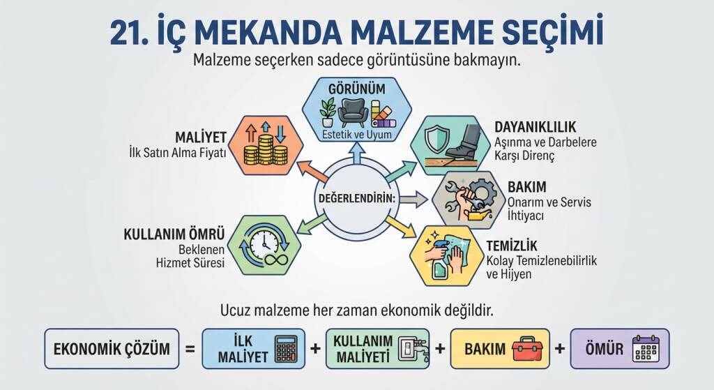 İÇ MEKANDA MALZEME SEÇİMİ