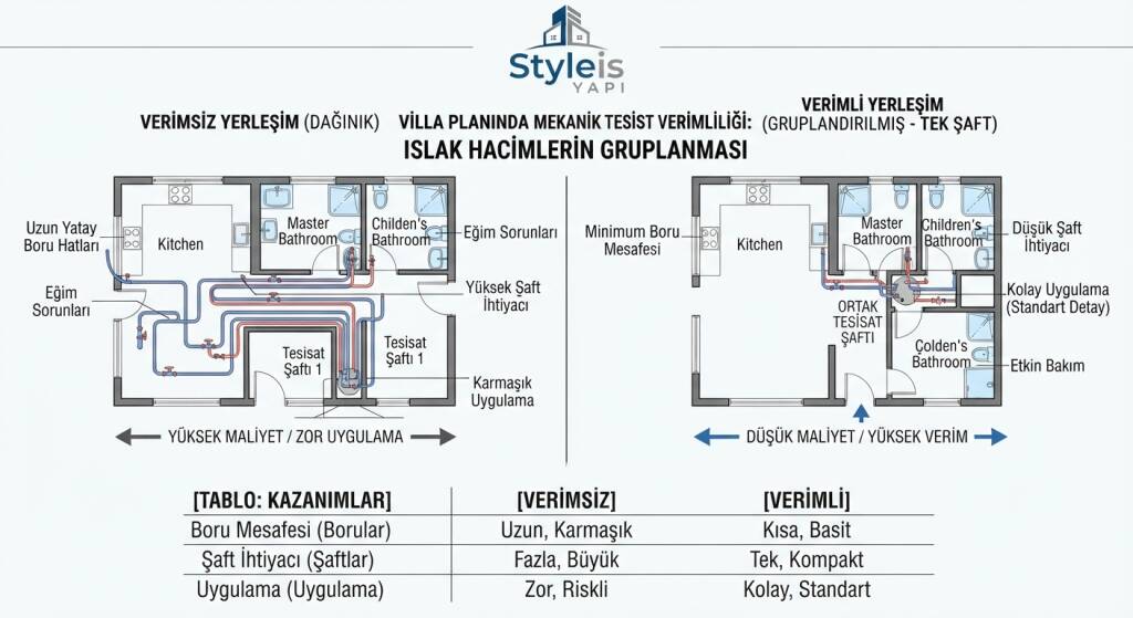Islak Hacim Yerleşim Şeması