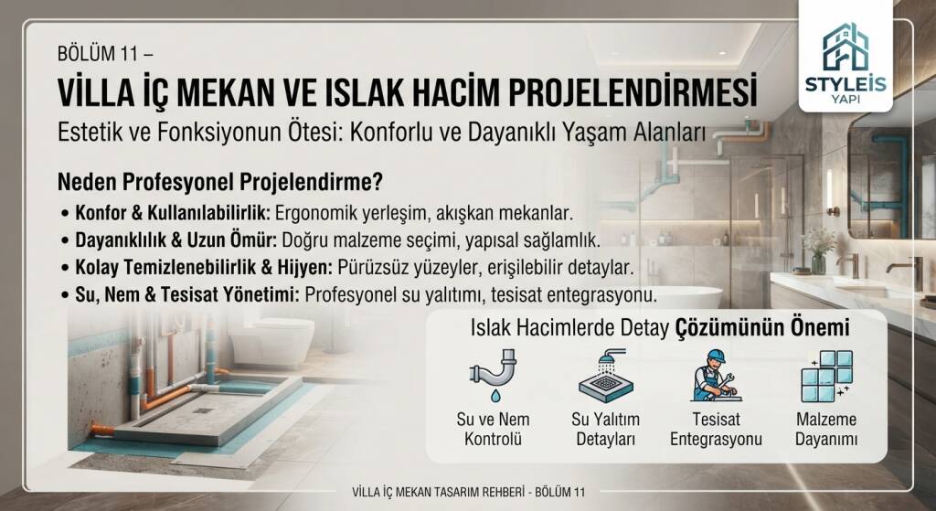 Villa İç Mekan ve Islak Hacim Projelendirmesi