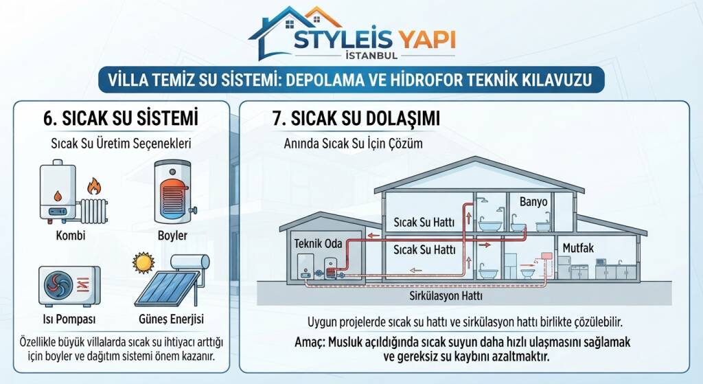 Villa için sıcak su