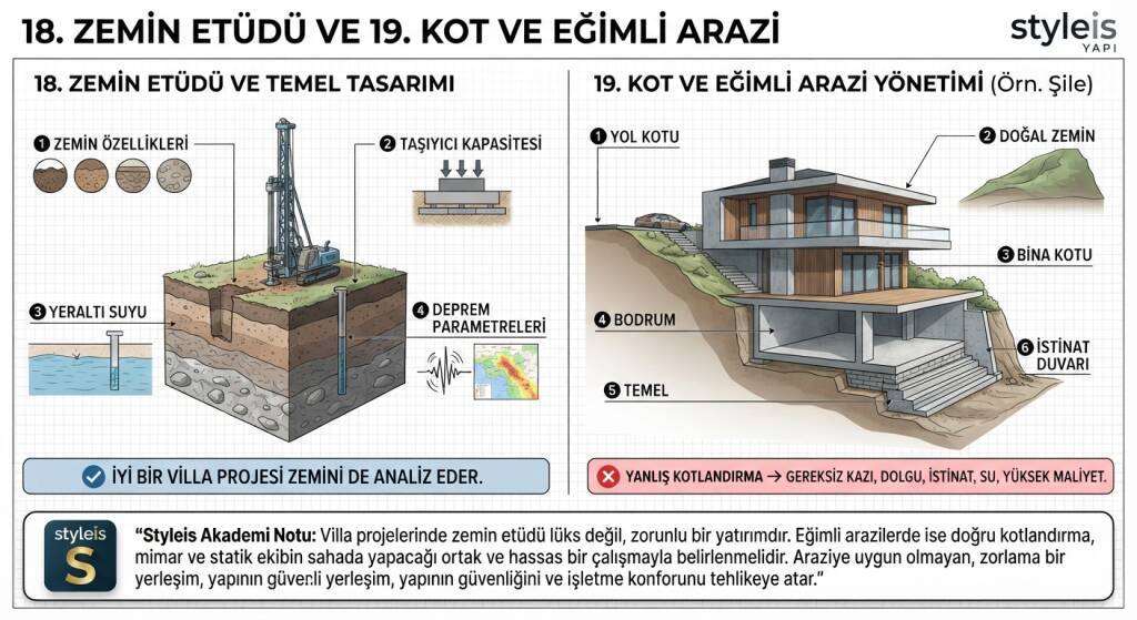 Villa projelerinde zemin etüdü lüks değil, zorunlu bir yatırımdır